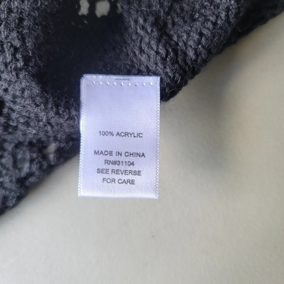 New Directions Women's Top XL Cardigan Open Front Cover Up Crochet Lace Stretch - Picture 6 of 10